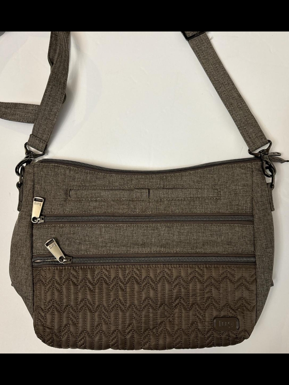 lug Slider Small Beige Crossbody Organizer